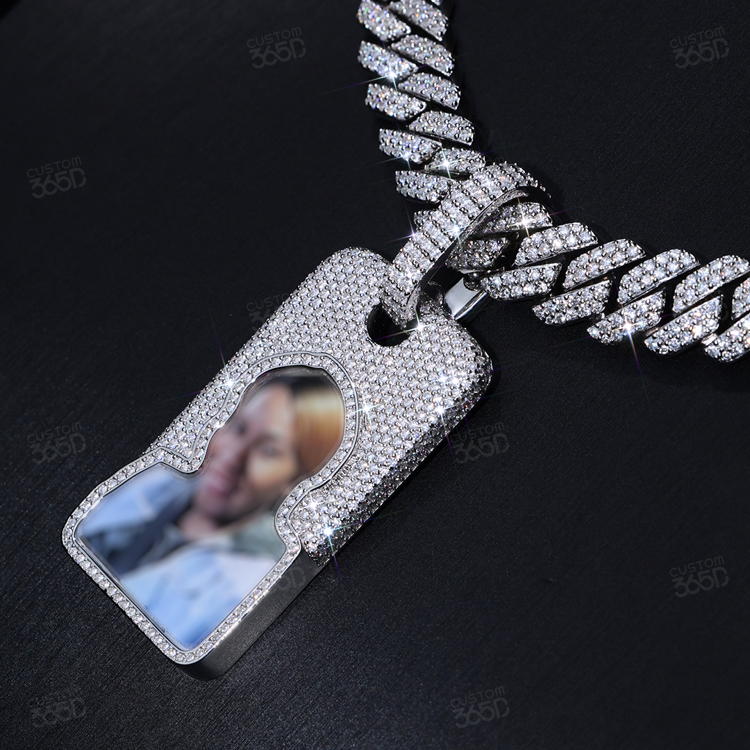 2"-inch Solid-back Tag Photo pendant