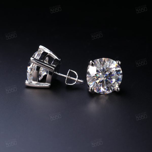 6.5mm Solitaire Diamond Earring/stud - Image 2