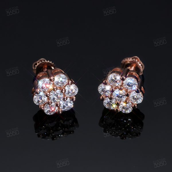 9mm Cluster Flower earring/stud