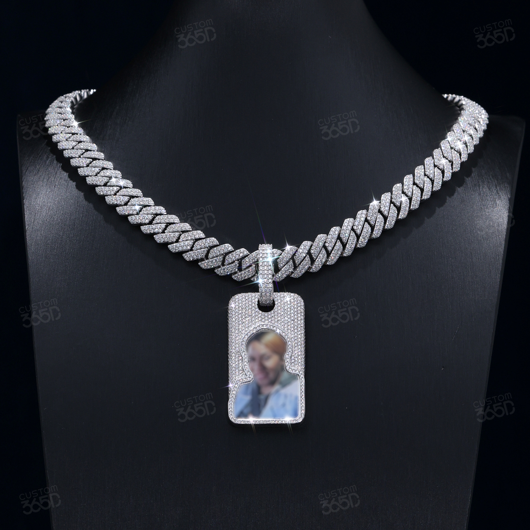 2-inch Solid-back Tag Photo pendant - Image 2