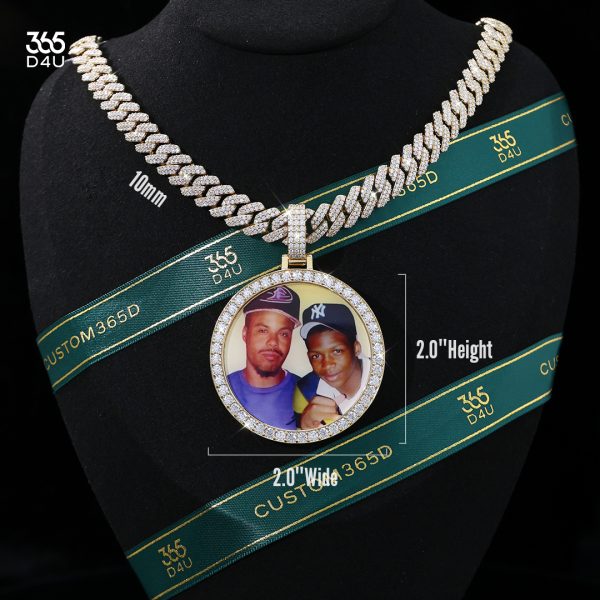 2-inch Solid-back Photo Pendant - Image 4