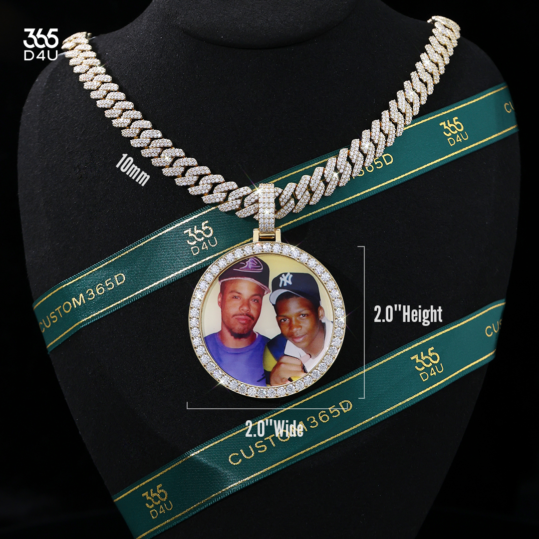 2-inch Solid-back Photo Pendant - Image 4