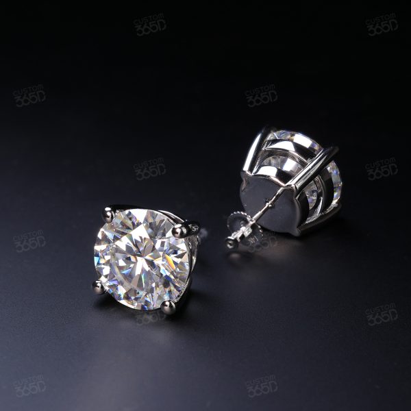 6.5mm Solitaire Diamond Earring/stud - Image 3