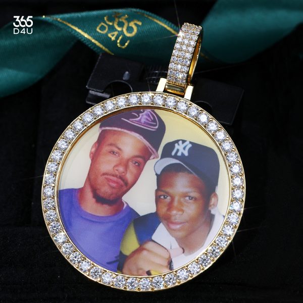 2-inch Solid-back Photo Pendant