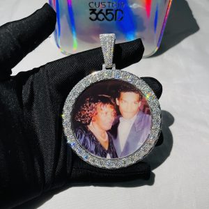 2-inch Big diamond Photo Pendant