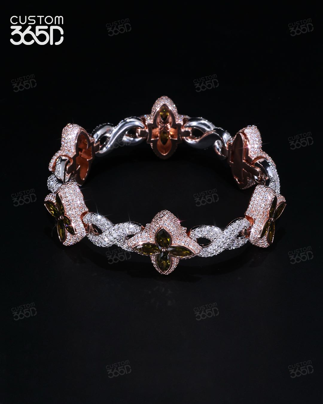 10mm Unisex Clover Bracelet - Image 6