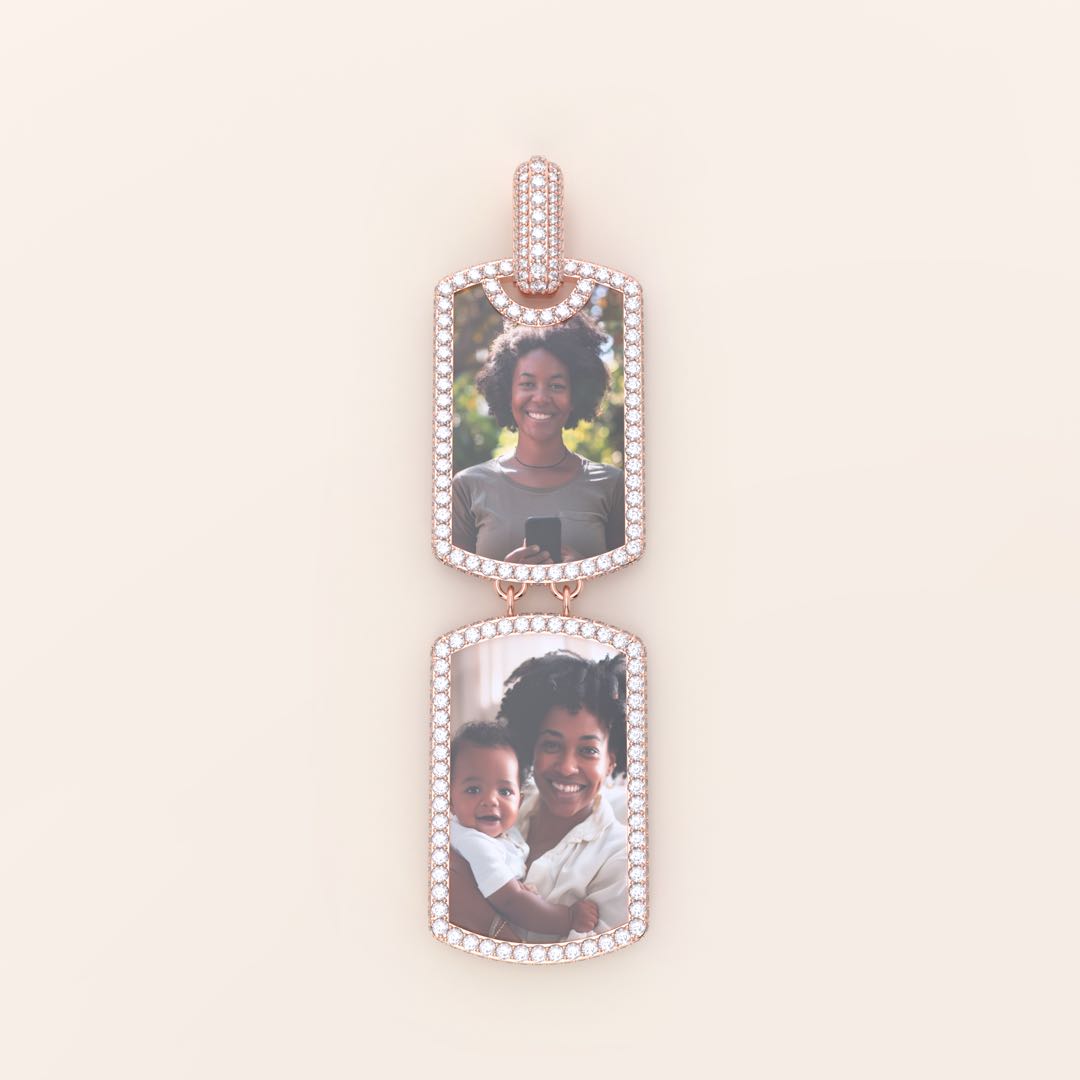 3-inch Double-tag Photo Pendant - Image 2