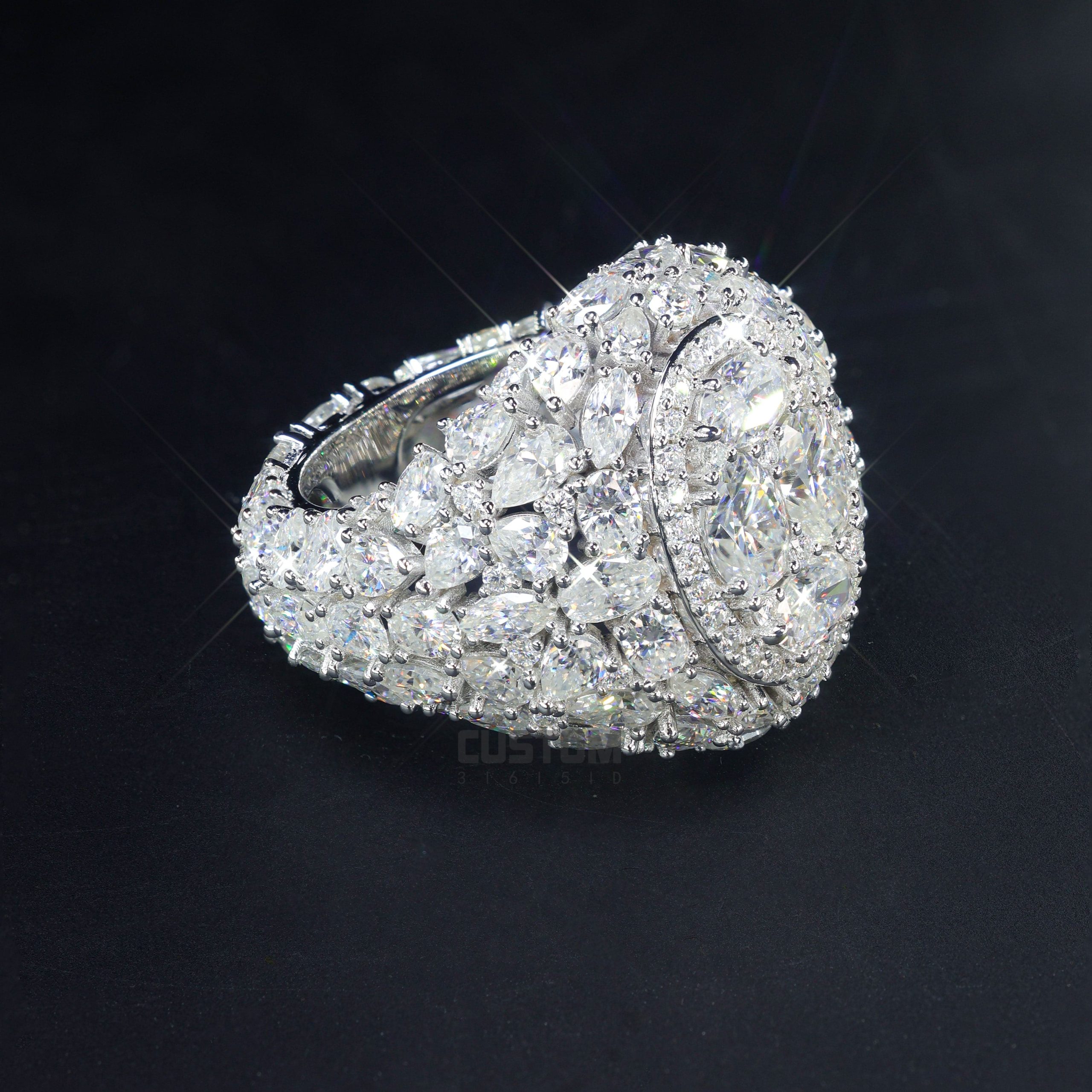 Mixed Pear-shaped Unisex Design Ring - Image 2