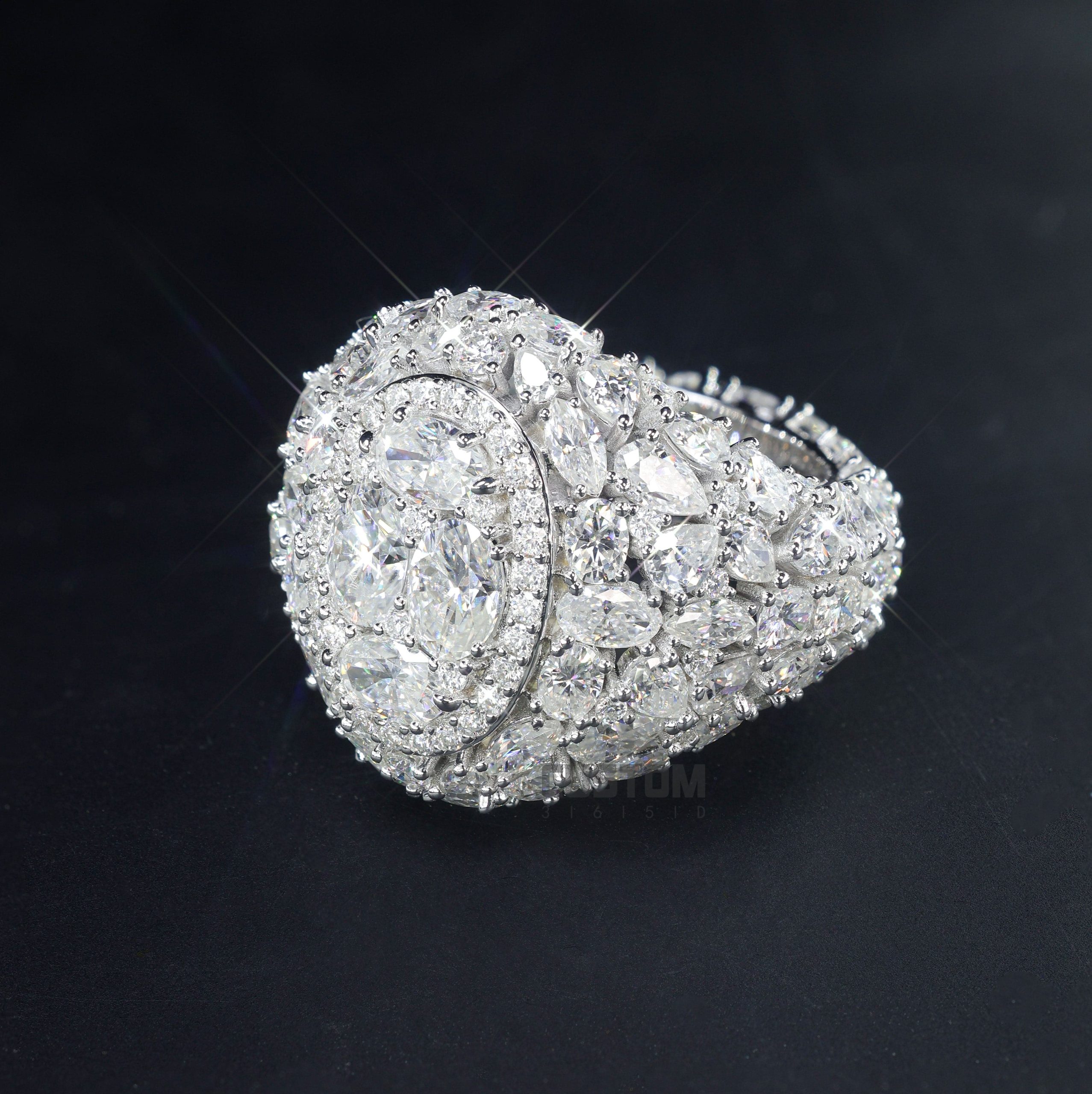 Mixed Pear-shaped Unisex Design Ring