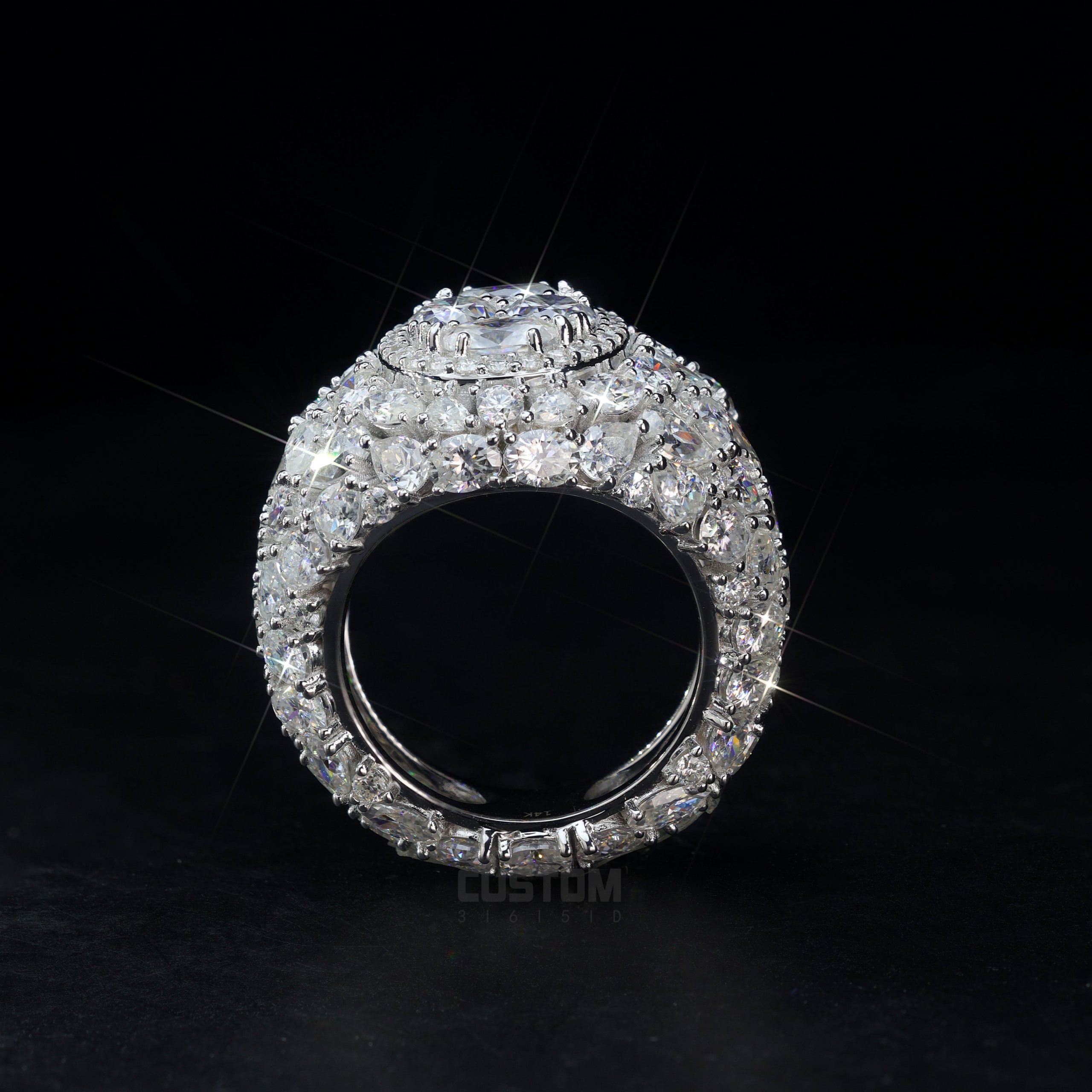 Mixed Pear-shaped Unisex Design Ring - Image 4