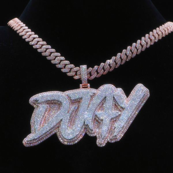 CD24SEP107图片 Fully Iced Out Brush Letter Pendant