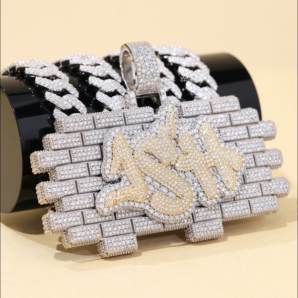 Brick Wall Logo Pendant｜3D Pop-Out Effect