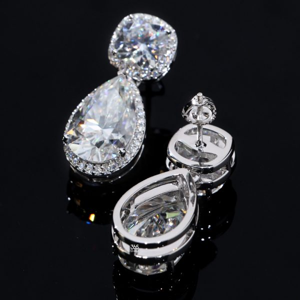 Round & Pear Double-Halo Earrings