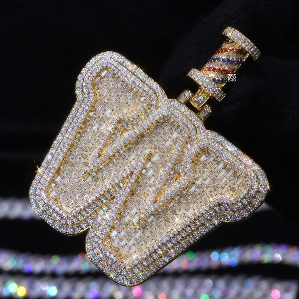 W Layered Jersey Letter Pendant