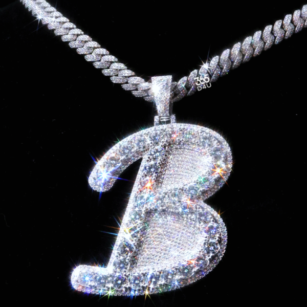 Large-Stone Single Letter Pendant