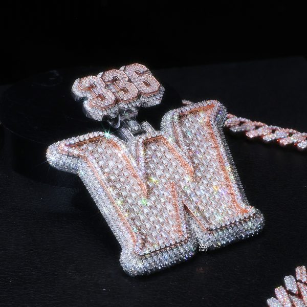 Custom Emerald Varsity Letter Pendant