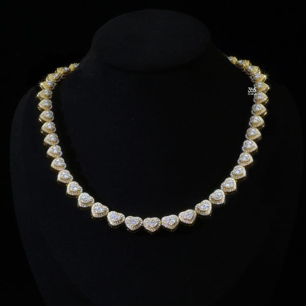 9mm Heart-shaped Asscher cut necklace