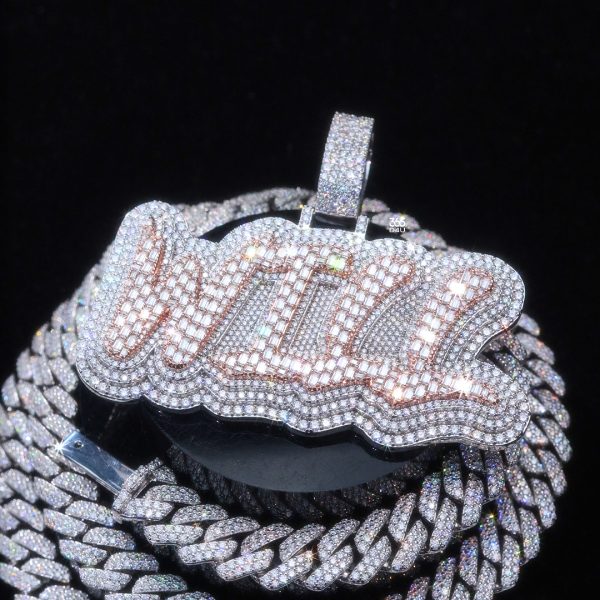 4-Layer Brush font Custom Pendant