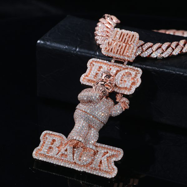 Oversized Lab Diamond Logo Pendant