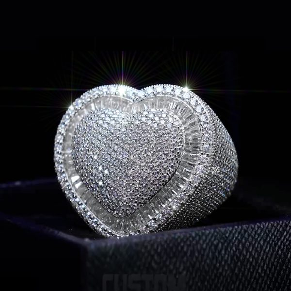 CD23JAN101图片 (3) Big Heart Iced Ring
