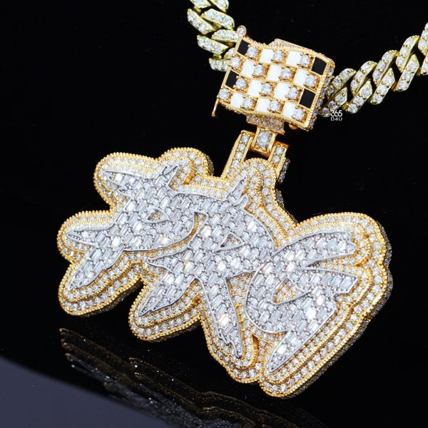 Custom Brush Letter Pendant