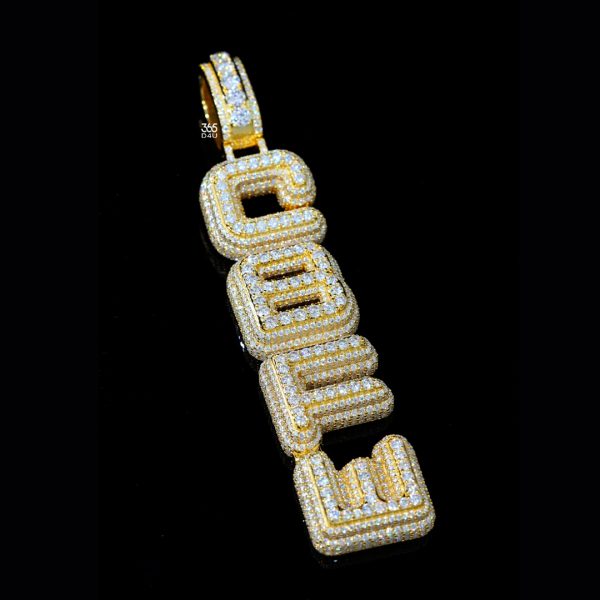 Vertical Big-Stone Statement Pendant