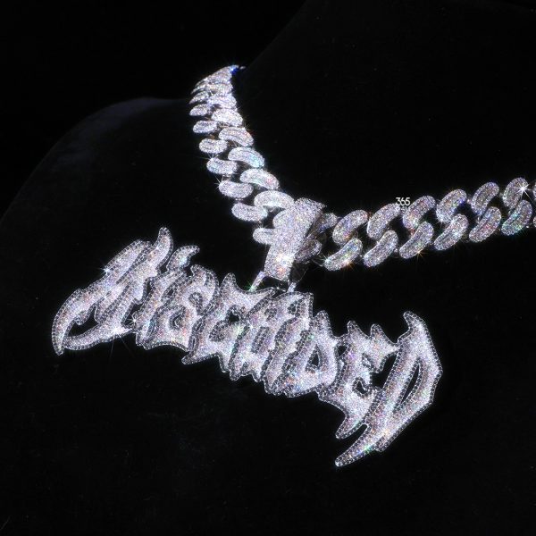 Custom Gothic Name Pendant