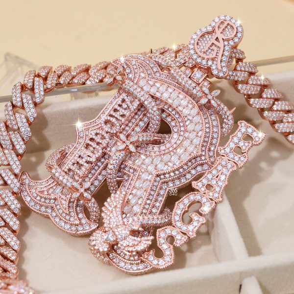 CD25MAY422图片 (2) Custom Wrapped Initial Pendant with Side Text