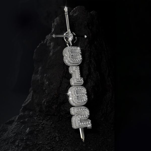 Vertical Pendant with Hidden Sword Back