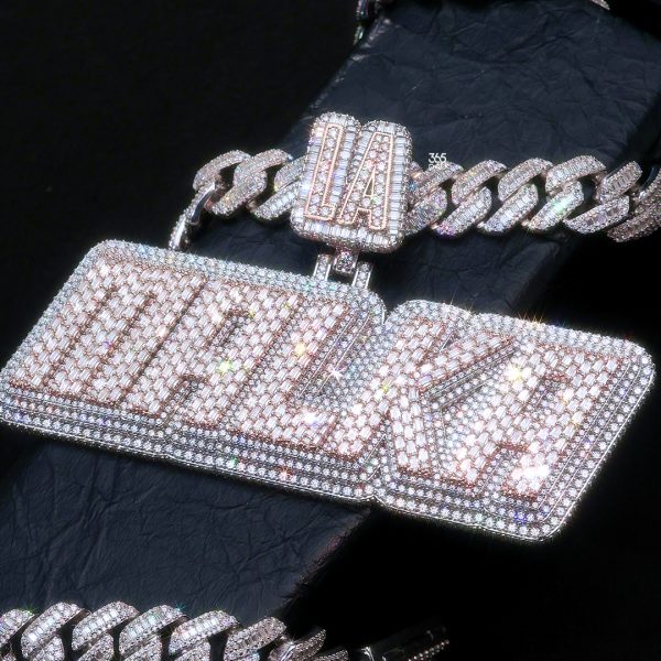 Custom  4 Layer  Block Name Pendant