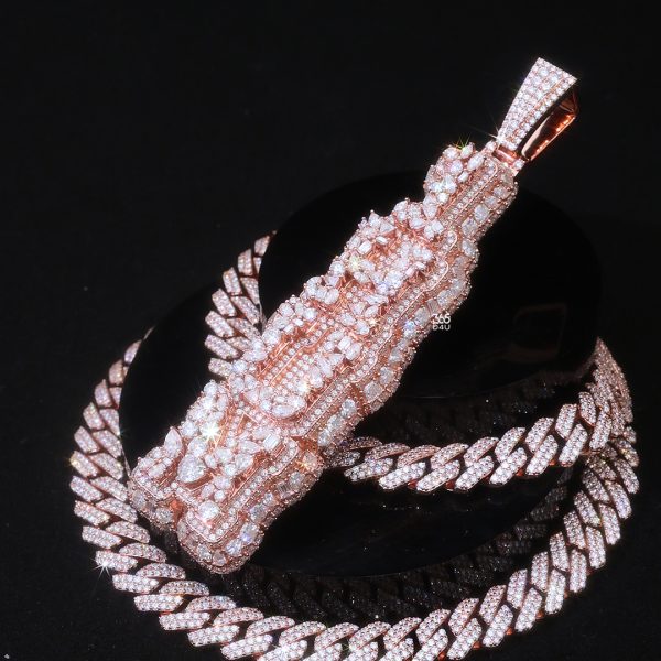 CD25OCT0613图片 (4) 1HUM Custom Vertical Mixed-Shape Stone Pendant