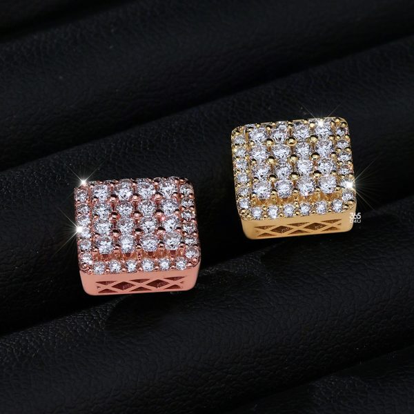 Custom 12mm Lab Diamond Earrings