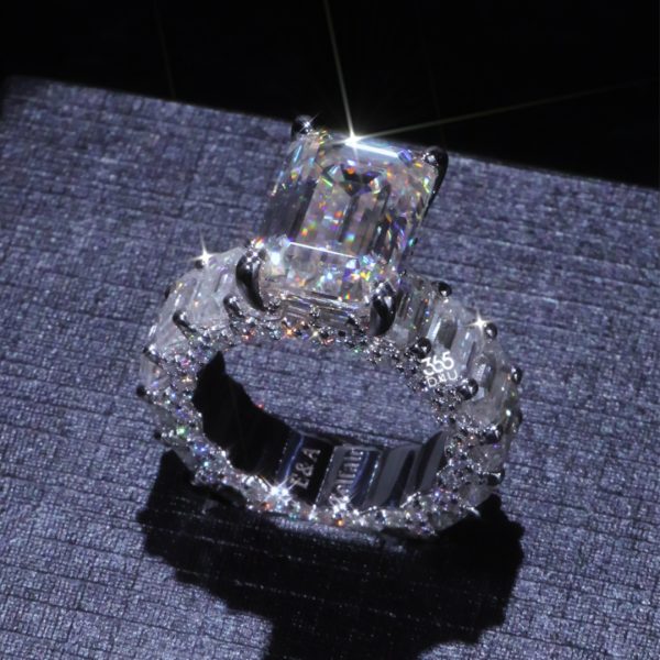 All-Ice Emerald Cut Ring