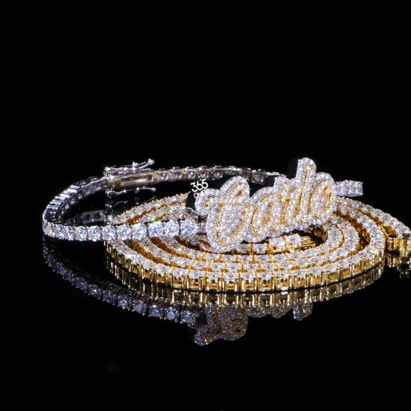 CT24NOV646图片 Custom Tennis Chain Hidden Name Inside