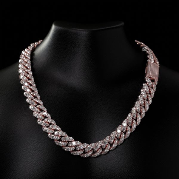 PD-C0341图片 (4) Custom Big Round Diamond Cuban Chain