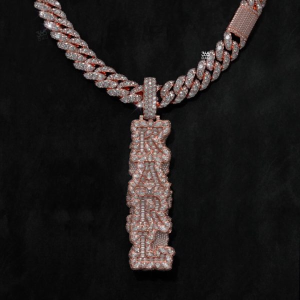 PD-C0379图片 KARL Custom Vertical Pear Letter Pendant