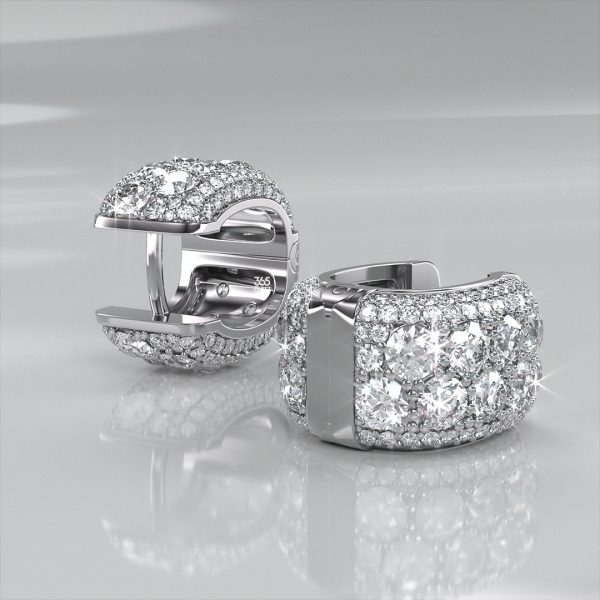 PD2024JUN004图片 (1) Diamond Block Stud Earrings