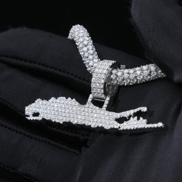 Custom Lab Diamond Map Pendant