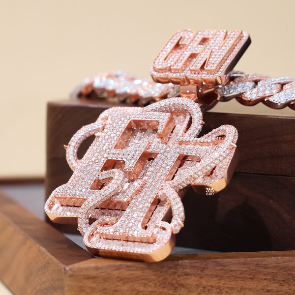 ET Twisted Stack Letter Pendant