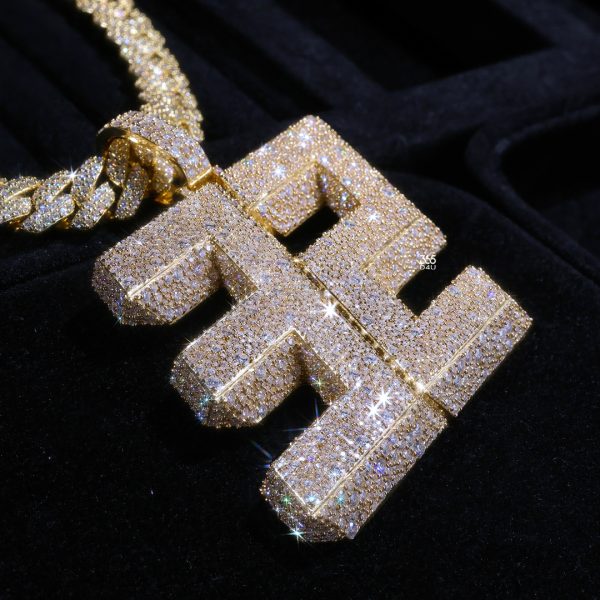 25jul999074图片 (2) 32 Custom 3D Mosaic Letter Pendant