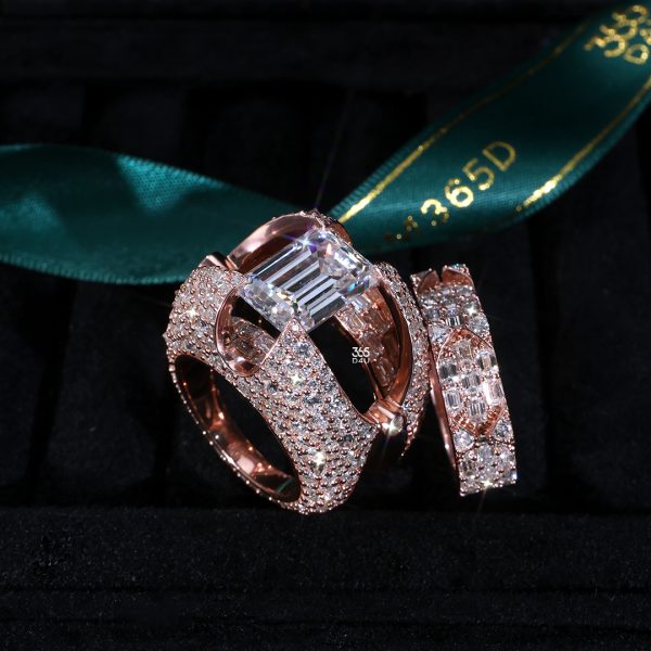 25may399图片 (2) Moissanite Center · Lab Diamond Set Rings