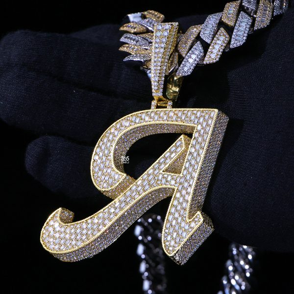 A Custom 3D Cursive Letter Pendant