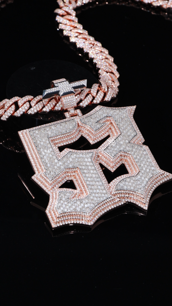 53 Custom Jersey Font Diamond Pendant