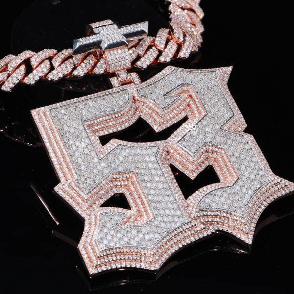 53 Custom Jersey Font Diamond Pendant