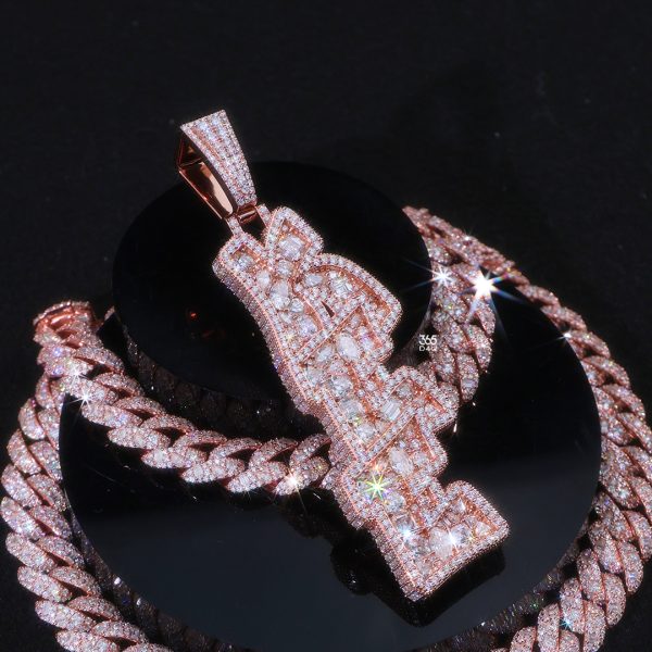 CD25AUG0075图片 (3) KEE Custom Vertical Mixed-Shape Stones Pendant