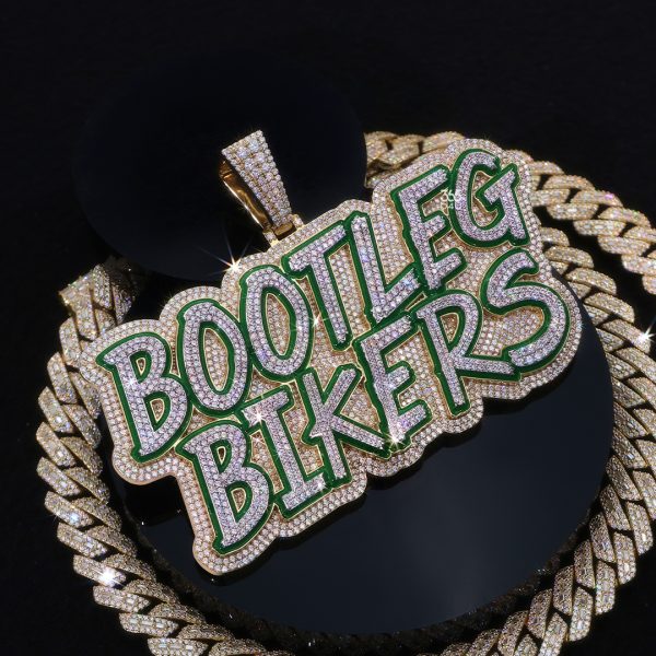 CD25DEC0141图片 (1) Double-Row Brush Script Name Pendant