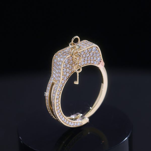 CD25DEC0183图片 (1) 10K Real Gold handcuff Ring