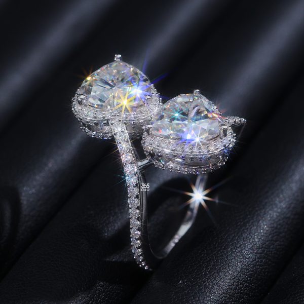 CD25DEC0203图片 (1) Heart Cut Double Stone Ring