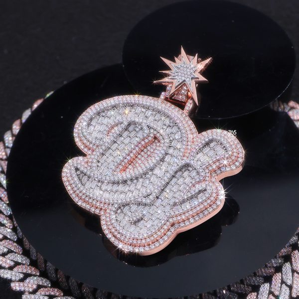 DJ Custom Script Font 2-Letter Pendant