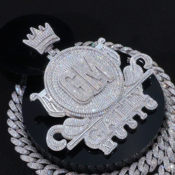 Custom Logo Pendant with Crown Bail